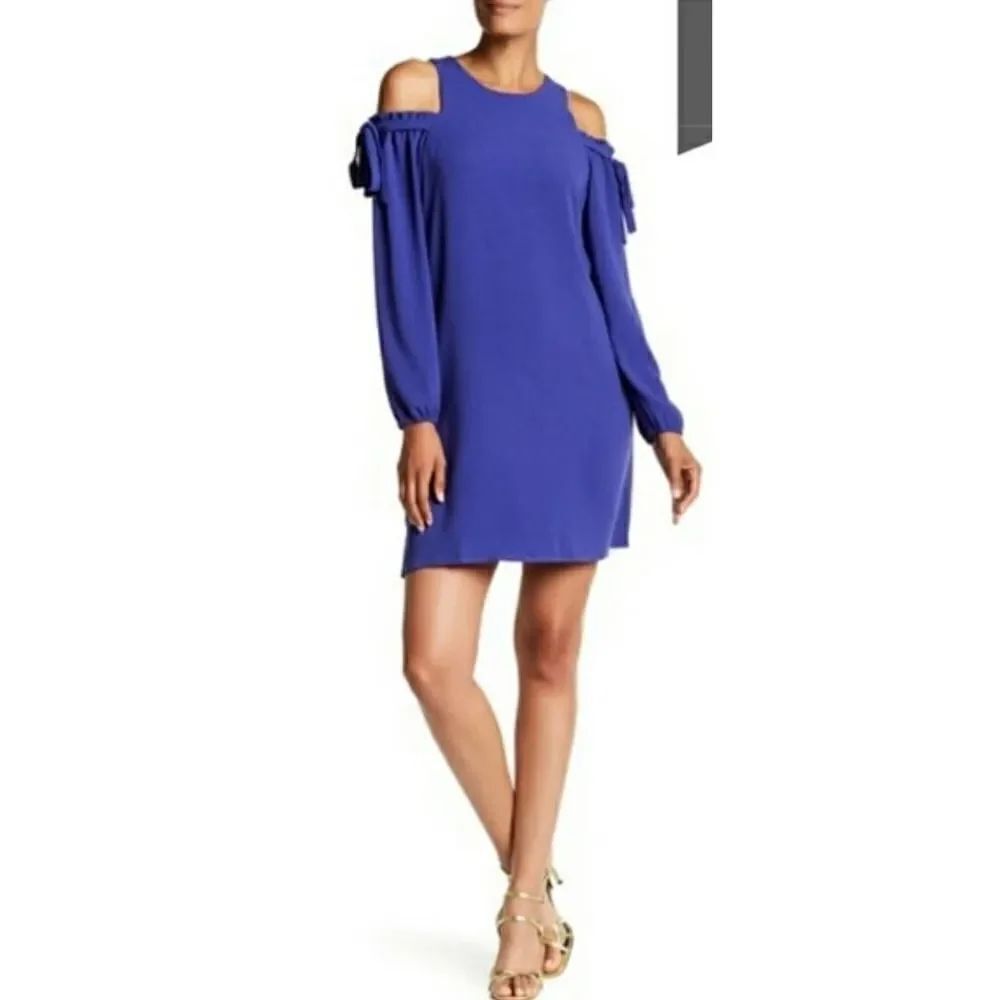Charles Henry NWT cold shoulder long sleeve dress sz M